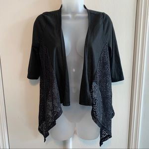 Lace Waterfall Cardigan with Half Sleeves